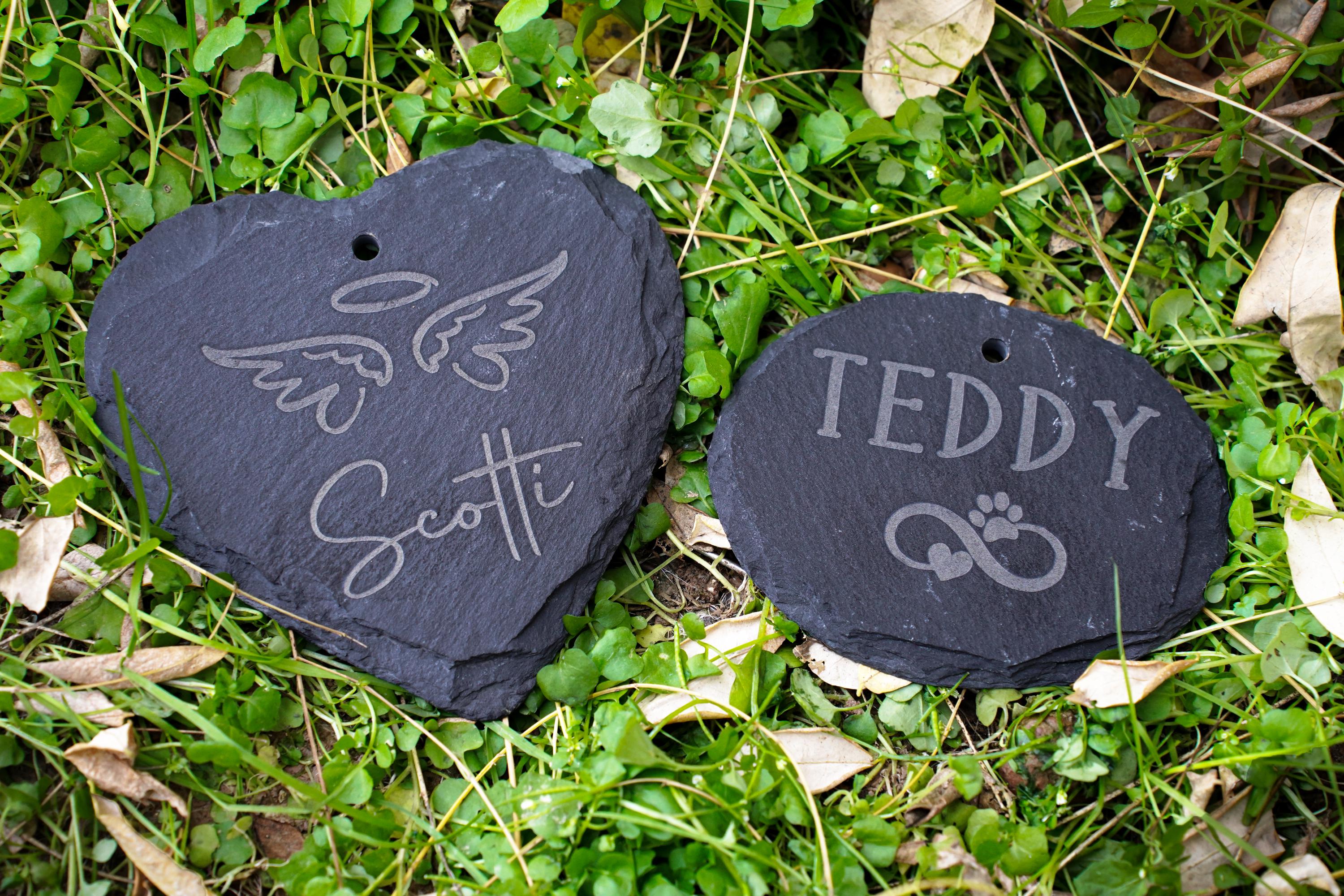 Custom Pet Memorial Garden Stone,personalized Dog & Cat Grave Marker ...
