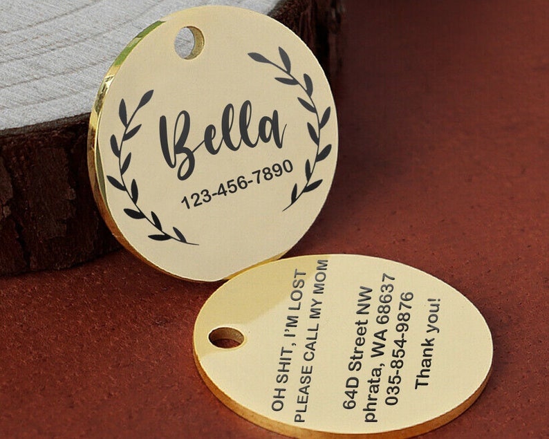 Cute Dog Tag,dog tags for dogs personalized ,Rose Gold tag,Dog Tag for Pet,Engraved Dog Tag,pet id tags,Gold Cat Tag,dog name tag,Puppy Tag 