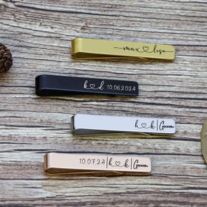 Custom Engraved Tie Bar, Engraved Tie Clip, Personalized Gift for Groomsman, Father of the Bride Gift, Personalized Gift for Men,Tie Pin
