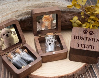 Hölzerne Haustier-Gedenk-Urne - personalisierte gravierte Box für geliebte Hunde und Katzen, Heilung Verlust Geschenk für Tierliebhaber, Haustier-Asche-Fell-Andenken