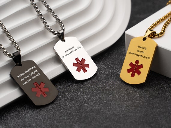 Collana Ciondolo Etichetta Cane Incisione Personalizzata Acciaio - Foto 6