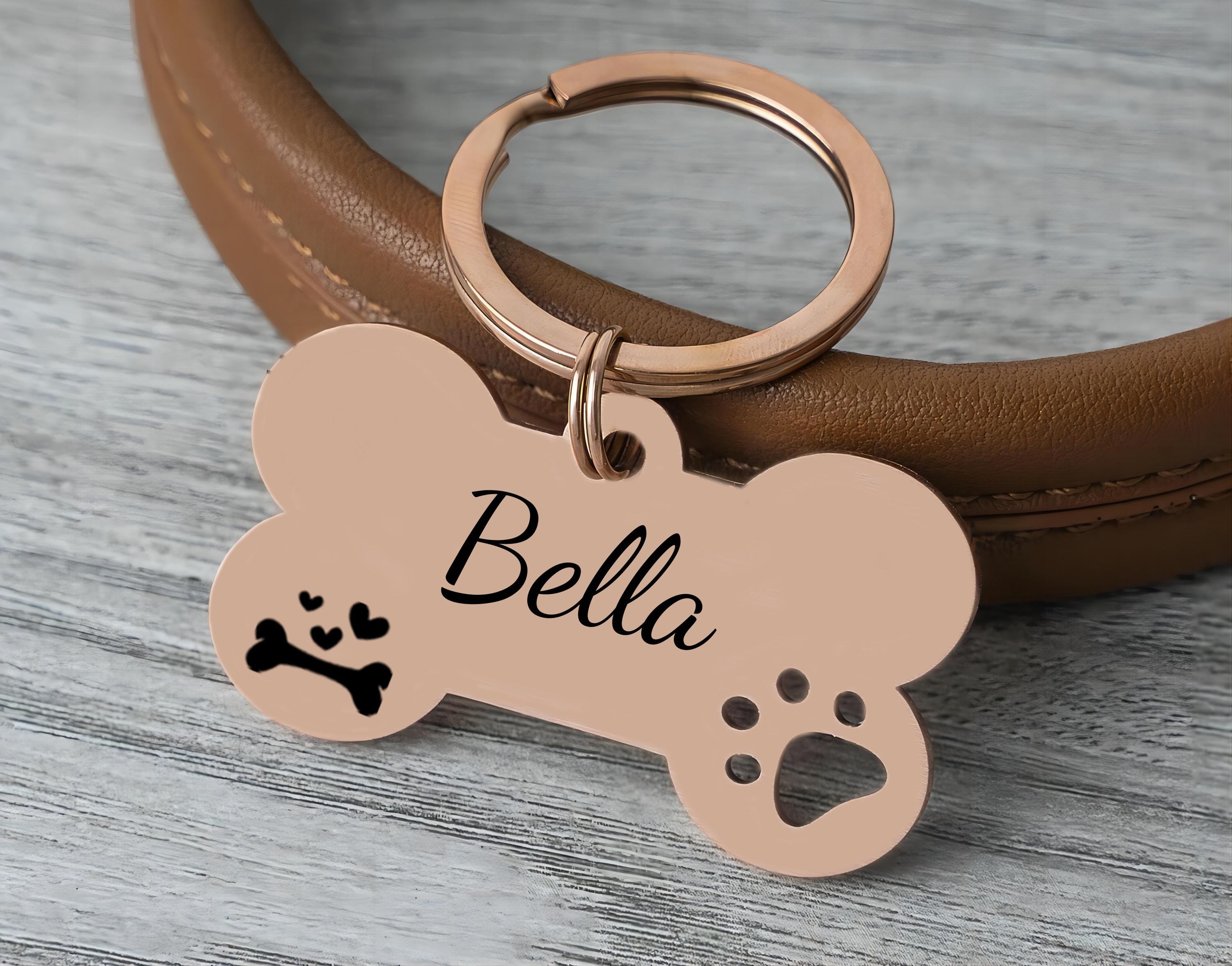 YEHANTI Medaglietta Cane Personalizzata Con Incisione, Medagliette Per Cani E Gatti Personalizzate, Targhetta Identificativa In Acciaio Inossidabile Per Animali Domestici (Nero,Piccolo - Foto 9