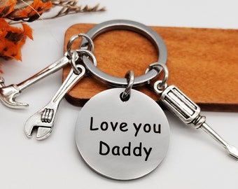 Regalo del día del padre, llavero del día del padre, ideas para el día del padre, regalo para hombres, llavero de papá, regalo para papá, regalo para papá, llavero de papá, regalo personalizado,