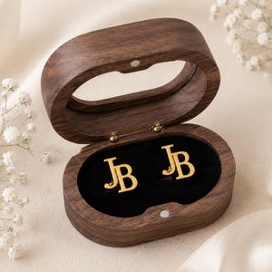 Boutons de manchette personnalisés 18 carats, boutons de manchette prénom personnalisés, boutons de manchette lettres personnalisés, boutons de manchette de marié, cadeau de mariage, boutons de manchette monogrammés