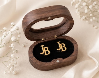 18K Custom Initial Cufflinks,Personalized Name Cufflinks,Letter Custom Cufflinks,Groom Cufflinks,Wedding Gift,Monogrammed Cufflinks