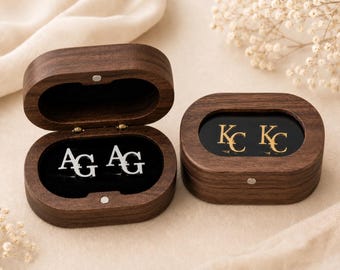 Personalized Initial Cufflinks for Groom, Custom Monogram Wedding Cufflinks, Groomsmen Gift, Best Man Proposal, Gift for Him