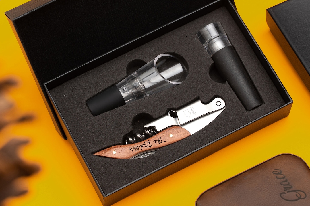 Wine Accessory Personalized Wine Gift Set,wine Tool Box,wood Corkscrew Set,(corkscrew ...