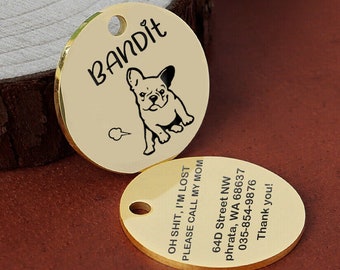 Hundemarke, Personalisierte Hundemarke, Hundemarke mit Gravur, Haustier Hundemarke, Hundemarke, Welpenmarke, süße Hundemarke für Hunde, Rosegold Silbermarke,Microchiped