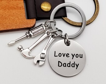 Fathers Day Keychain-Father's Day Gift,Dad Gift,Gift for Daddy, Fathers Day Ideas,Gift for Men,Daddy Key ring,Present Daddy Dada Father