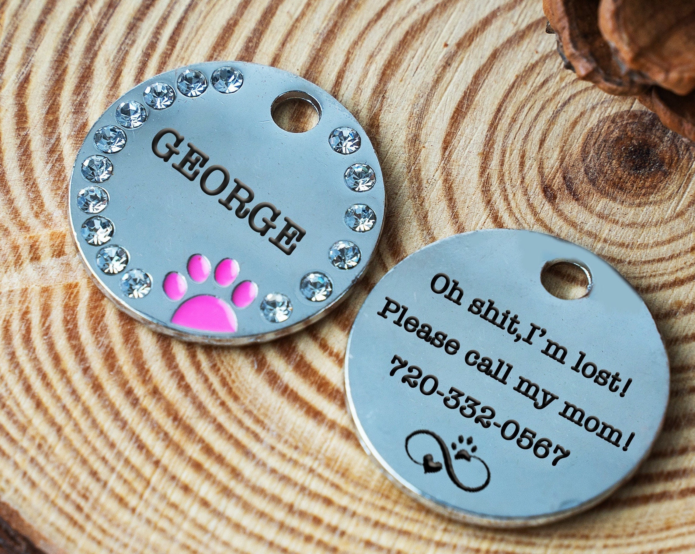 Custom Anti-lost Dog ID Tags Planet Gift for Personalized Pets Collar Tags  for Dog Owner