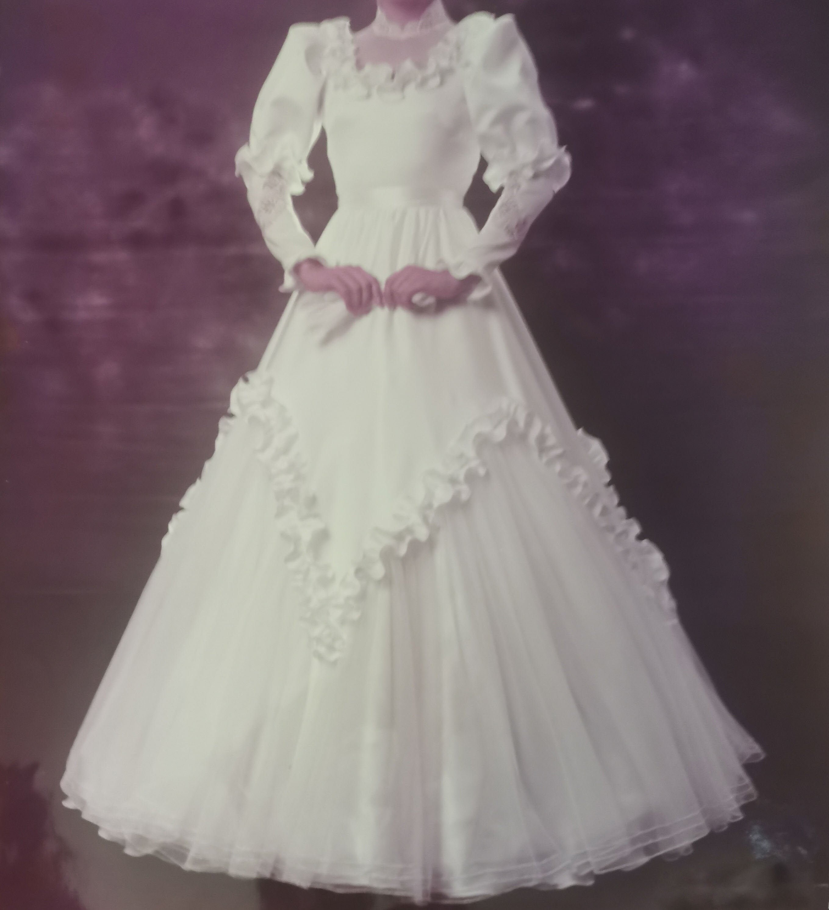 white victorian dress