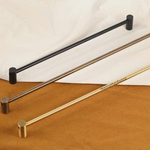 Extra Long Barn Bar Solid Brass Cabinet Handles,Brushed brass Adjustable T Bar Knobs,Custom Engraved Dresser Cupboard Wardrobe Door Pulls