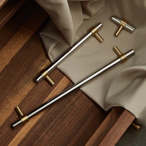 Stainless Steel Brass Pulls/ Drawer Knobs/Cabinet Pulls/Wardrobe Pull/ home Knob Concise Style Furniture Hardware image 3
