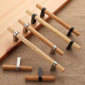 Beech Wood Drawer Pulls Knobs Cupboard Handles Cabinet/ Drawer Knobs/Cabinet Pulls/Wardrobe Pull/ home Knob /Wooden knob pull