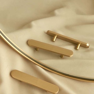 Modern Brass Drawer Knobs pulls/kitchen Pull handles/Cabinet Pulls/brass Wardrobe Pull/ furniture hard wares image 2