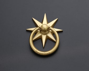 Sun solid brass knobs and Pulls/Drawer Knobs/Custom Engraved Cabinet Pulls/Wardrobe Pull/Ring drop pulls/Cupboard door handles/Circle pulls