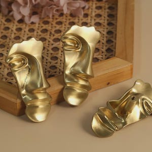 Mask Face knobs and Pulls/Solid brass drawer knobs/Cabinet Pulls/Wardrobe Pull /Special French knobs/Door pulls/Dresser handles