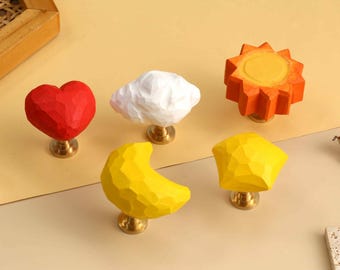 Sun Moon Cloud Heart Star drawer knobs/Nursery decor Dresser handles/Cabinet Pulls/Door Wardrobe Pulls/Cupboard knobs/Furniture replace pull