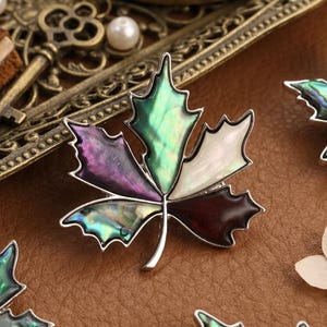 Maple leaf Dresser knobs/Abalone shell Drawer pull/Custom Engraved Cabinet handles/Wardrobe Door Pulls/Nursery bedroom decor Knobs image 4