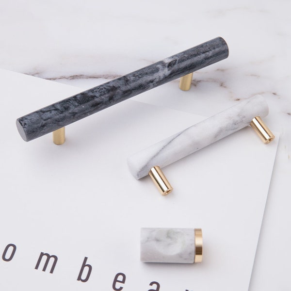 Sleek Marble Drawer Knobs pulls/kitchen Pull handles/Cabinet Pulls/brass Wardrobe Pull /offices  Knob /cafes Knob /restaurant  Knob