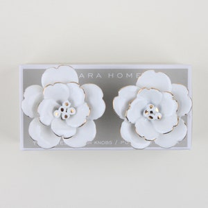 Classical Flower knobs and Pulls/White flower Drawer Knobs/Cabinet Pulls/Wardrobe Pull /offices Knob /cafes Knob /restaurant Knob image 4