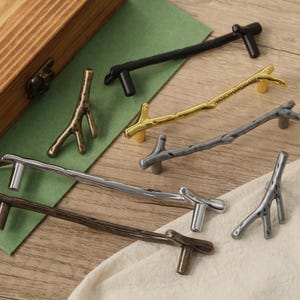 Twigs Door Pull Handles,tree Branches gold Wardrobe Pull,Custom Engraved antique  Dresser Pull,Nordic Simplicity Cabinet pulls,Cupboard knob