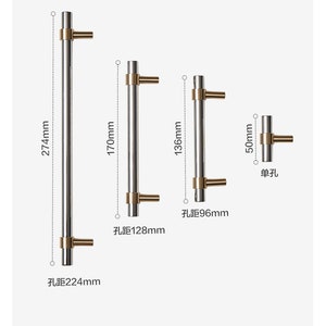 Stainless Steel Brass Pulls/ Drawer Knobs/Cabinet Pulls/Wardrobe Pull/ home Knob Concise Style Furniture Hardware image 2