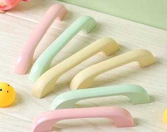 Candy color dresser pulls and knobs/Wooden drawer knobs/cupboard handles/Wardrobe Pull/Kitchen knobs pulls handles/Nursery Door pulls