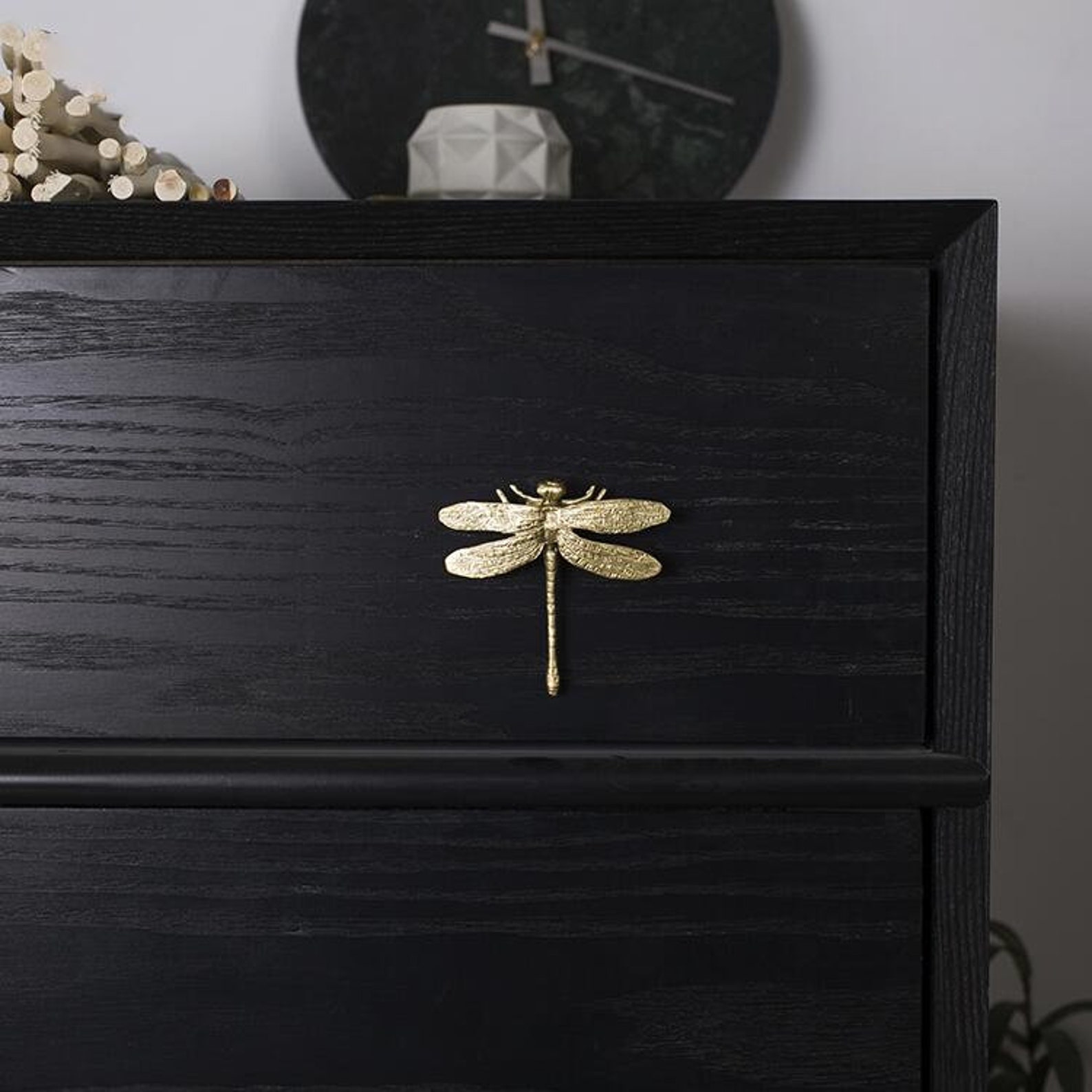 Dragonfly Brass Knobs and Pulls/ Drawer Etsy
