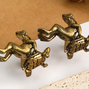 Frog and Turtle knobs and Pulls/Drawer knobs/Custom Engraved Cabinet Pulls/Wardrobe Door Pulls/Kitchen Knobs/Nursery decorative handles image 2