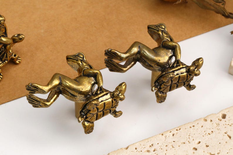 Frog and Turtle knobs and Pulls/Drawer knobs/Custom Engraved Cabinet Pulls/Wardrobe Door Pulls/Kitchen Knobs/Nursery decorative handles image 2