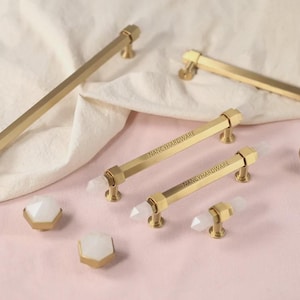 White Crystal Brass knobs Pulls/Pink crystal drawer handles/Custom Engraved Cabinet Bar Pulls/Wardrobe Closet Knobs/Nursery kitchen pulls