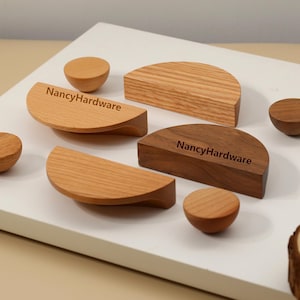 Half moon Wood Drawer Pull Knob Ash cupboard handle/Rosewood Drawer Knob/Custom Engraved Oak Cabinet Pulls/Cherry wood Wardrobe Pull