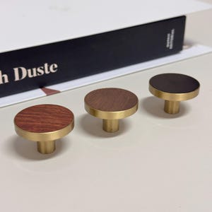 Cherrywood round knobs,Walnut Ebony wood dresser pulls,Custom Engraved wood brass drawer knobs,Cabinet door pulls,Kitchen cupboard handles