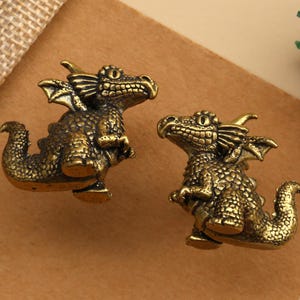 Fire dragon Cabinet Knob,Dinosaur Drawer Pull,Furniture Handle,Kids Room Dresser Hardware Dinosaur Decor,Nursery Cupboard  Handle