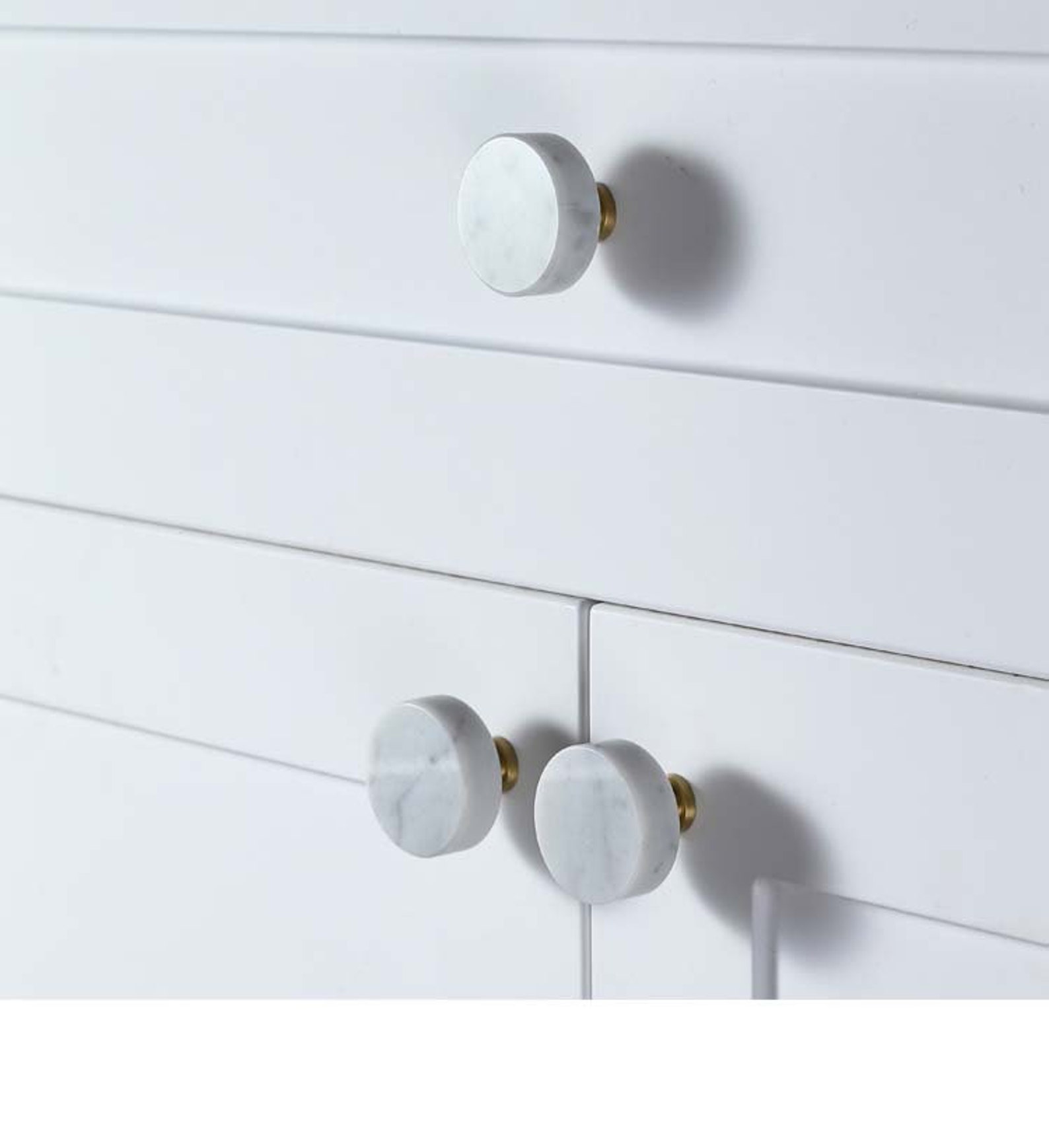 Marble knobs and Pulls black white/brass Drawer Knobs/luxury Etsy