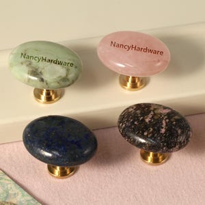 Natural crystal single-hole cabinet knobs/oval quartz Crystal  Drawer Pulls/Custom Engraved Door Pulls/Wardrobe Pulls/Irregular Lapis Knobs