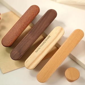 Poignées de tiroir en bois boutons de placard en frêne/boutons de tiroir en palissandre/boutons d&#39;armoire en chêne gravé personnalisé/boutons de cuisine en cerisier/penderie