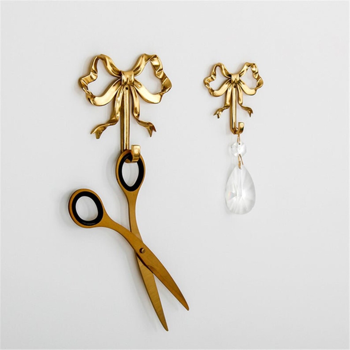 Nordic Retro Brass Bow Hook/ Decoration Wall Hook /bathroom Etsy