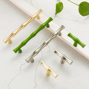 Bamboo knobs and Pulls/Plant bamboo Drawer Knobs/Zinc alloy hardware handle/Cabinet Pulls/Wardrobe Pull /offices Knob /cafes Knob
