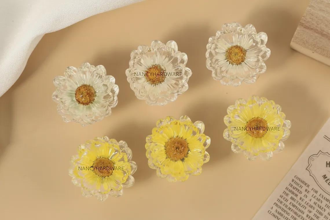 Gold Flower Knobs - Etsy