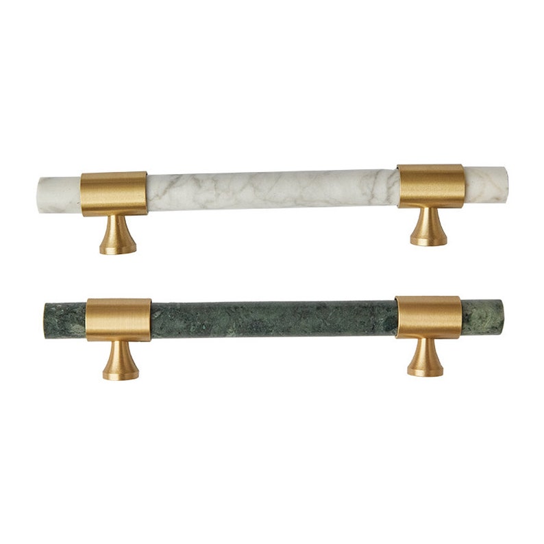 Natural Marble Drawer Knobs pulls/kitchen Pull Etsy