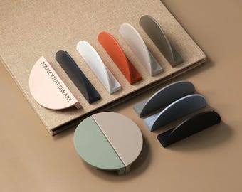 Low saturation Semi circle handles,half round dresser drawer pulls,Custom Engraved Half moon cabinet handle,Kitchen Handles,Cupboard pulls