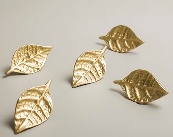 Leaf brass knobs and Pulls/ leaves Drawer Knobs/Cabinet Pulls/Wardrobe Pull /offices Knob /cafes Knob /restaurant  Knob