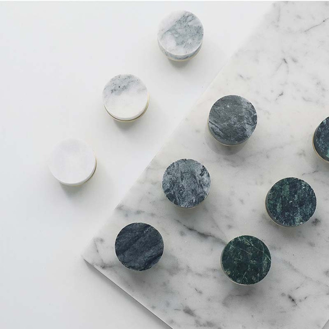 Marble Knobs and Pulls/brass Drawer Knobs/luxury Cabinet Pulls/wardrobe ...
