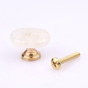 Oval stone Drawer Knobs/Ore slice Drawer Pulls/Cabinet Pulls/Wardrobe Pull/ Door Knob /Drawer Knob /Single hole knob pulls image 6