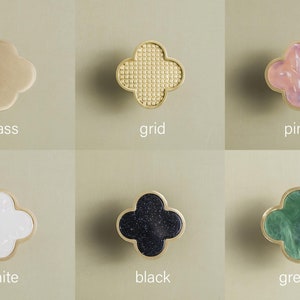 Clover brass knobs and Pulls/Nature shell Drawer Knobs/ Cowhide Clove Cabinet Pulls/Wardrobe Pull/offices Knob /cafes Knob /restaurant Knob image 2