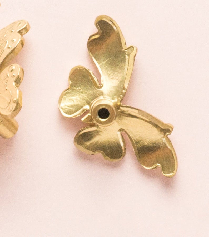 Solid brass butterfly knobs and Pulls/ Drawer Knobs/Cabinet Pulls/Wardrobe Pull/door handle /offices Knob /cafes Knob /restaurant Knob image 3