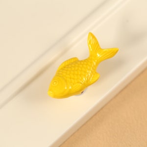 Ceramic Fish Cabinet Knobs Colorful Dresser Knob,Wardrobe Pull,Modern drawer Hardware,ceramic cupboard knobs,Nursery children room handles image 6