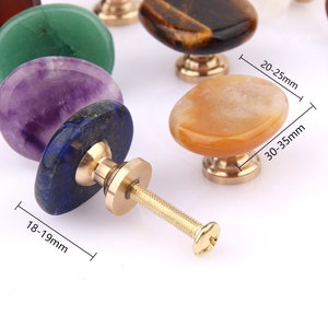 Oval stone Drawer Knobs/Ore slice Drawer Pulls/Cabinet Pulls/Wardrobe Pull/ Door Knob /Drawer Knob /Single hole knob pulls image 5